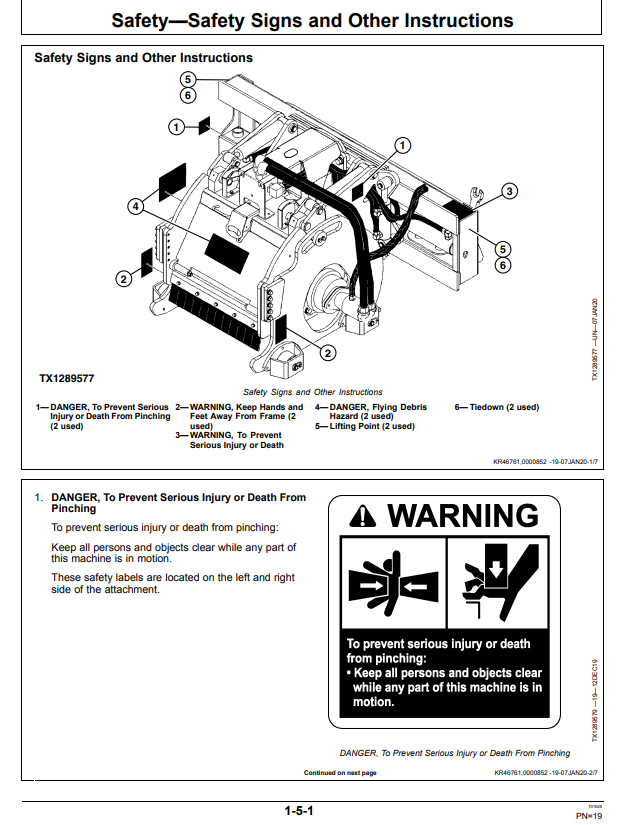 JOHN DEERE CP18E, CP24E, AND CP30E COLD PLANER OPERATOR MANUAL OMT443344X019