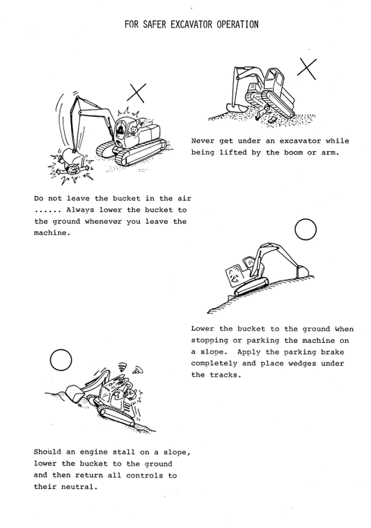 HITACHI UH02 HYDRAULIC EXCAVATOR OPERATOR MANUAL EM7203