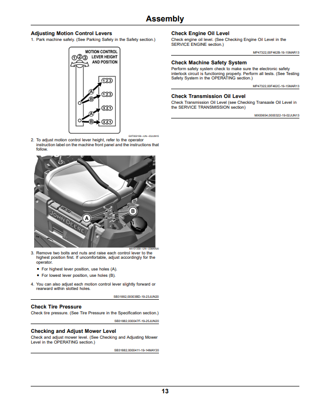 JOHN DEERE Z515E, Z530M, AND Z545R ZTRAK™ OPERATOR MANUAL OMUC28766