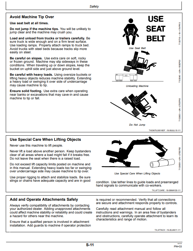 JOHN DEERE 470GLC, 670GLC, AND 870GLC EXCAVATOR OPERATOR MANUAL OMT352329
