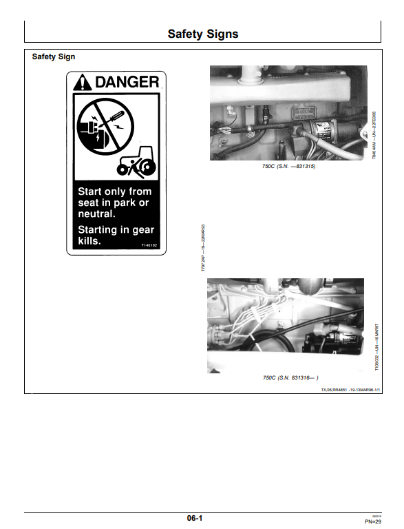 JOHN DEERE 750C AND 850C CRAWLER DOZER OPERATOR MANUAL OMT165719