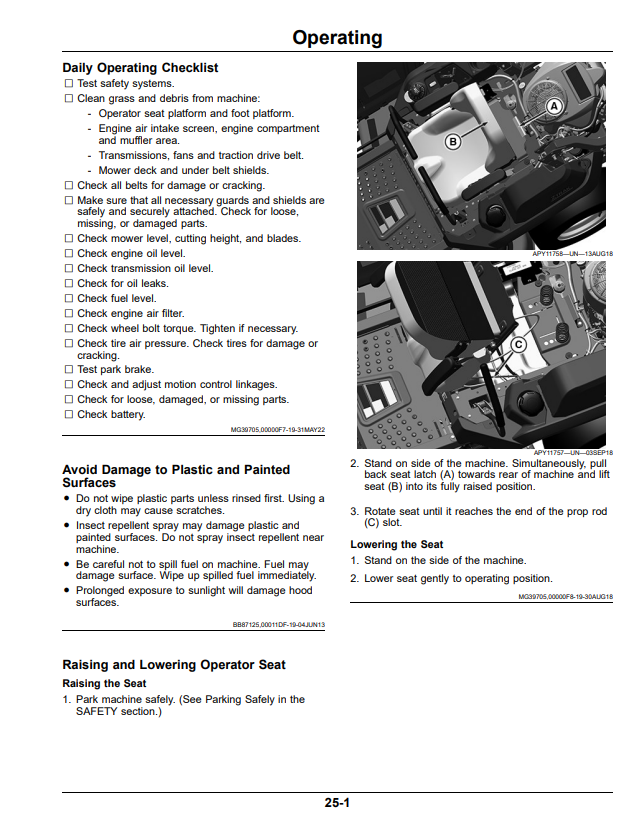 JOHN DEERE Z700E, Z700M, Z700R ZERO TURN MOWER GAS OPERATOR MANUAL OMUC39843