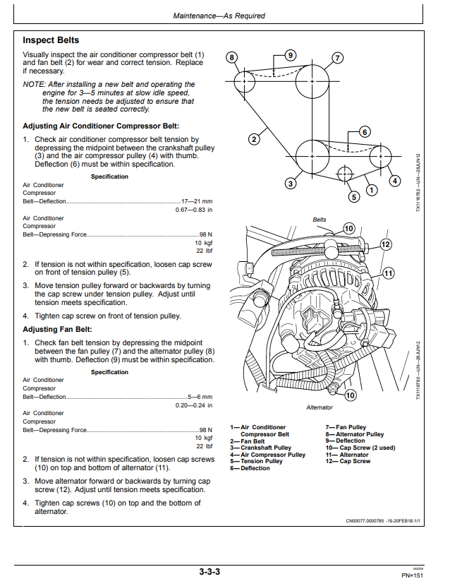 JOHN DEERE 245GLC EXCAVATOR OPERATOR MANUAL OMT382335X19