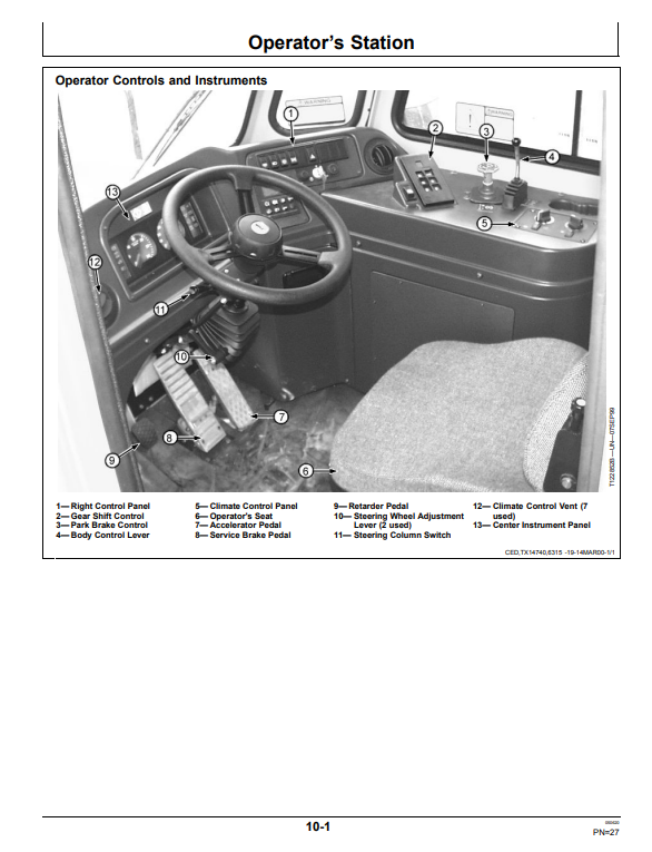 JOHN DEERE 250C ARTICULATED DUMP TRUCK OPERATOR MANUAL OMT166941