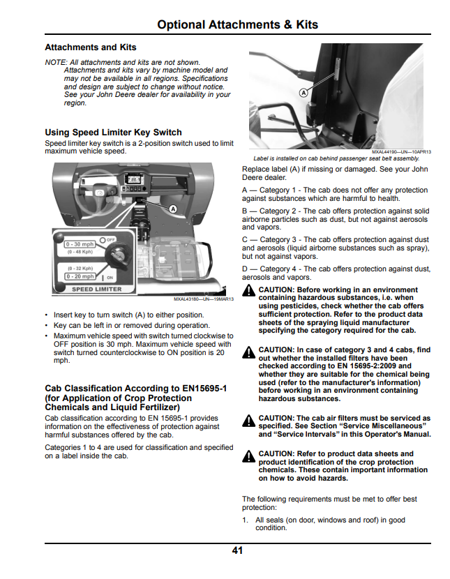 JOHN DEERE GATOR™ UTILITY VEHICLE XUV 625I OPERATOR MANUAL OMM171349
