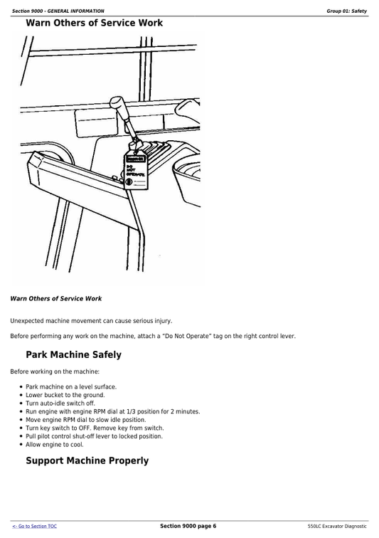 JOHN DEERE 550LC EXCAVATOR DIAGNOSTIC OPERATION AND TEST MANUAL TM1807