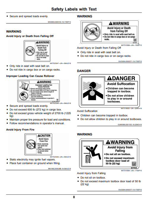 JOHN DEERE XUV825M S4 GATOR™ UTILITY VEHICLE OPERATOR MANUAL OMUC16097