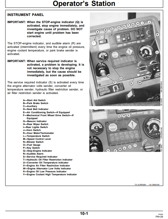 JOHN DEERE 410D & 510D BACKHOE LOADER OPERATOR MANUAL OMT152596