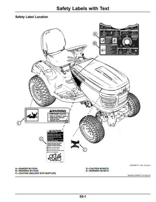 JOHN DEERE X750, X754, AND X758 LAWN AND GARDEN TRACTOR OPERATOR MANUAL OMUC37524