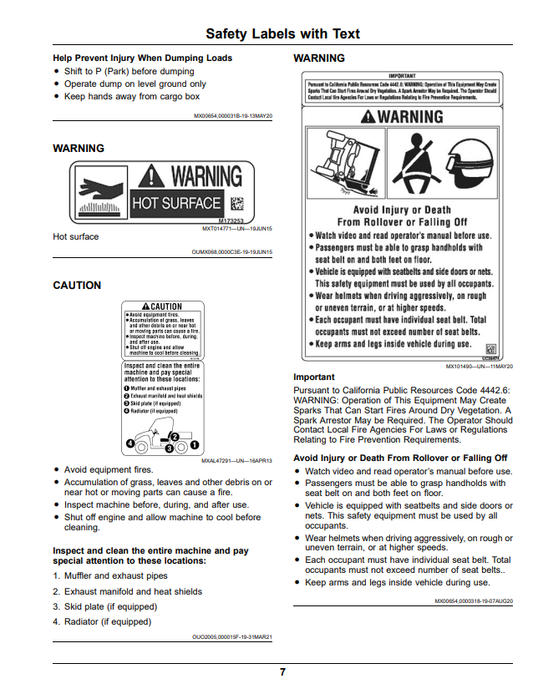 JOHN DEERE XUV825M S4 CALIFORNIA EDITION GATOR™ UTILITY VEHICLES OPERATOR MANUAL OMUC26684