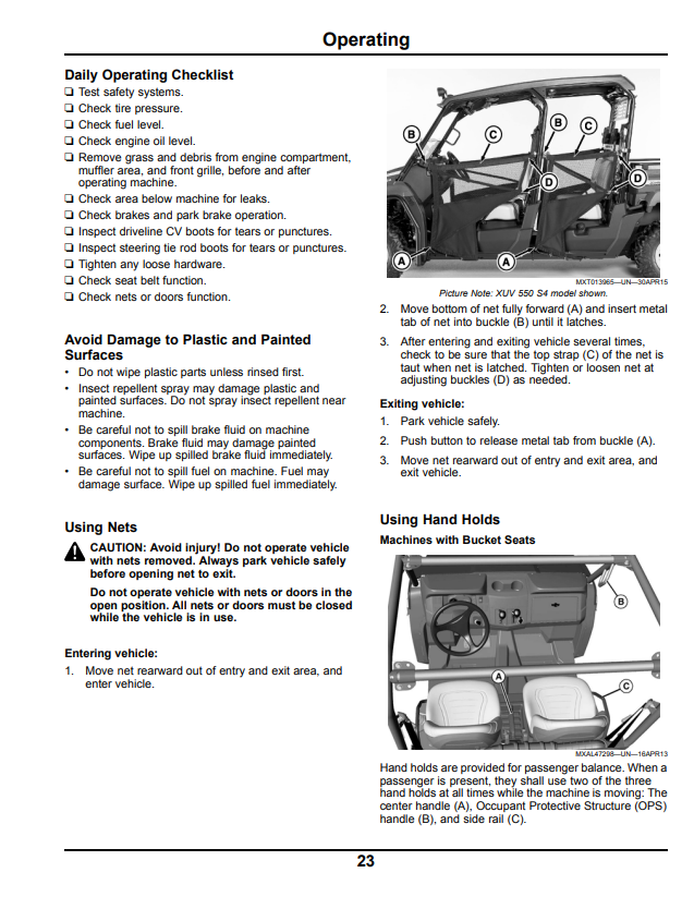 JOHN DEERE XUV 550 GATOR™ UTILITY VEHICLE OPERATOR MANUAL OMM175172