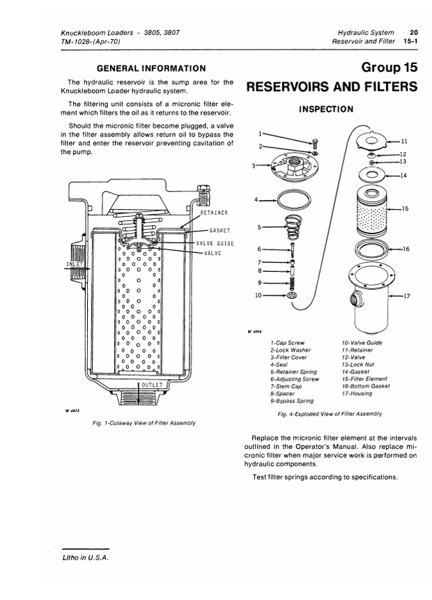 JOHN DEERE 3805 AND 3807 KNUCKLEBOOM LOADER TECHNICAL MANUAL TM1028