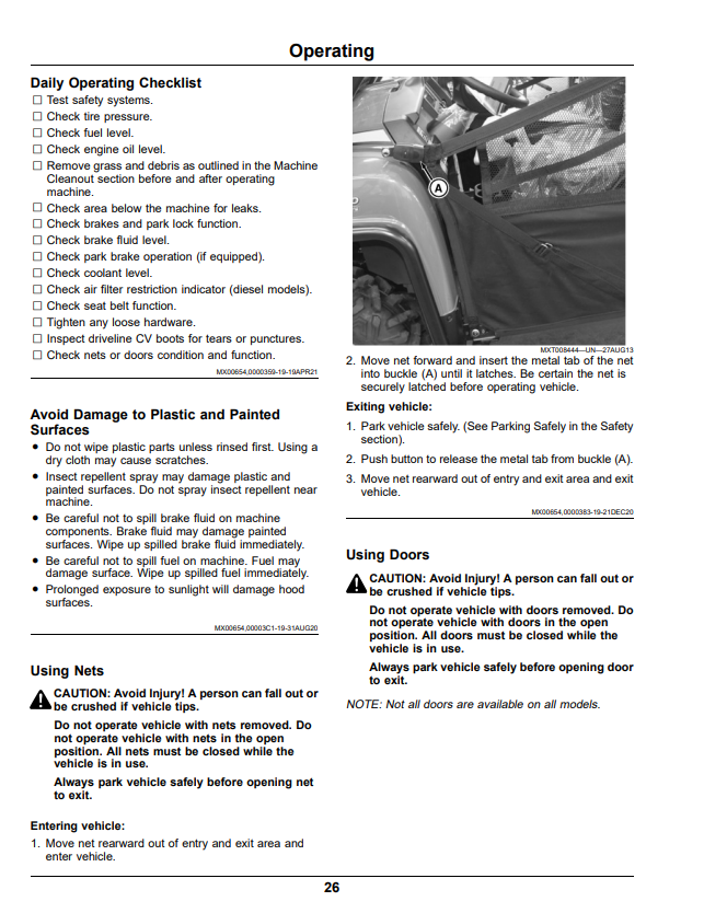 JOHN DEERE XUV825M S4 CALIFORNIA EDITION GATOR™ UTILITY VEHICLES OPERATOR MANUAL OMUC29823