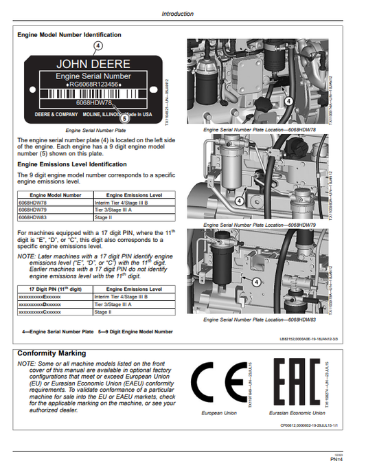 JOHN DEERE 624K 4WD LOADER OPERATOR MANUAL OMT275697
