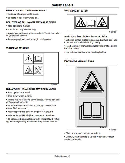 JOHN DEERE GATOR™ UTILITY VEHICLE XUV 825I OPERATOR MANUAL OMM168343