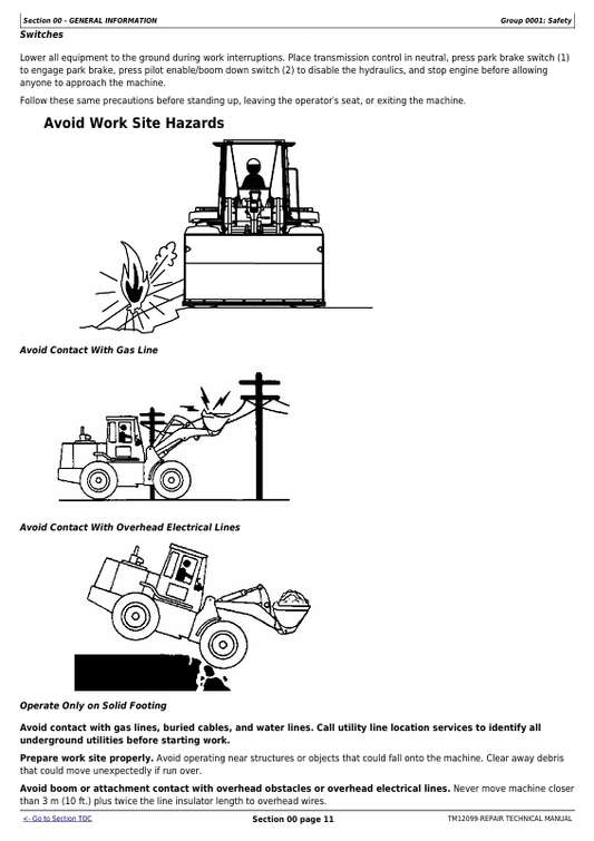 JOHN DEERE 544K 4WD LOADER WITH ENGINE 6068HDW84 IT4 REPAIR TECHNICAL MANUAL TM12099
