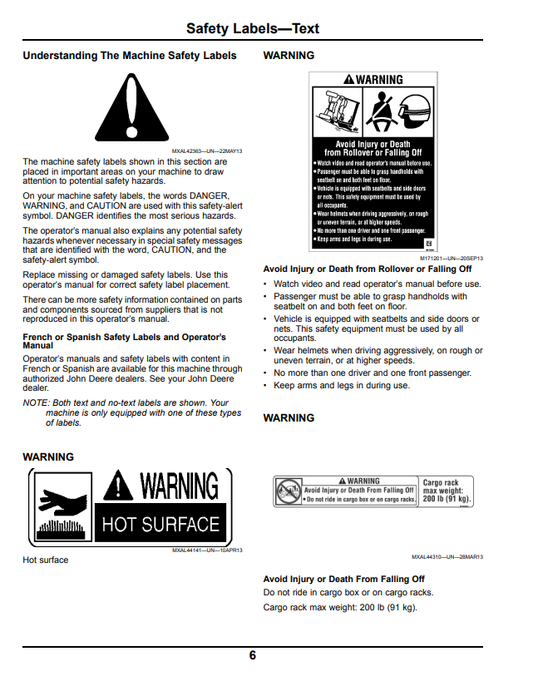 JOHN DEERE XUV 855D S4 GATOR™ UTILITY VEHICLE OPERATOR MANUAL OMM173982