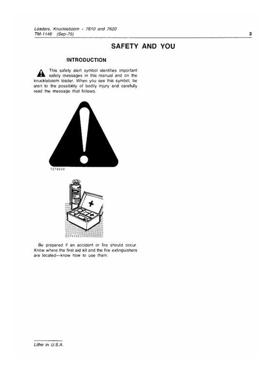 JOHN DEERE 7610 AND 7620 KNUCKLEBOOM LOADER TECHNICAL MANUAL TM1146
