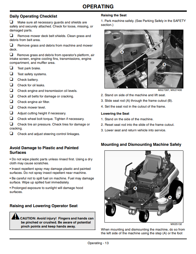 JOHN DEERE Z910A, Z920A, Z925A, Z930A, Z950A, Z960A, Z970A ZTRAK™ PRO SERIES OPERATOR MANUAL OMTCU27228E