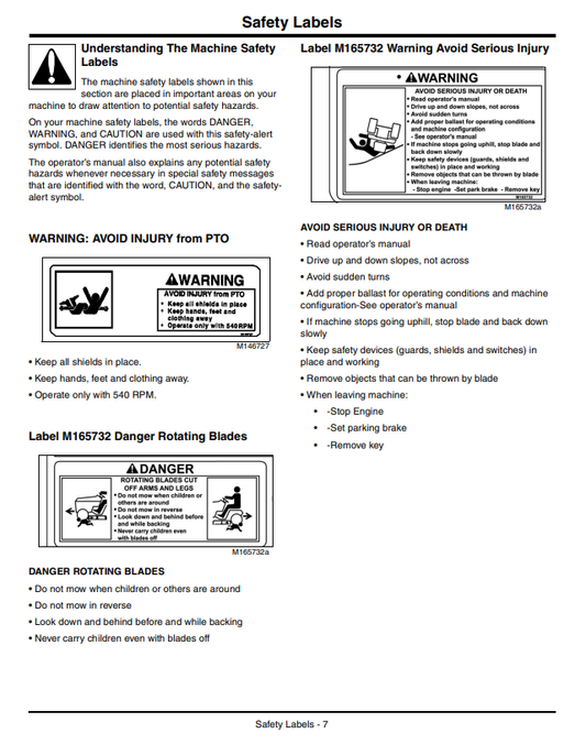 JOHN DEERE X750, X754, X758 TRACTOR OPERATOR MANUAL OMM166906