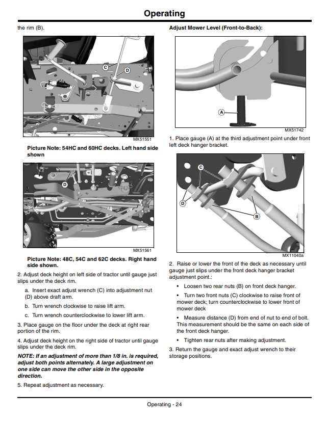 JOHN DEERE X750, X754, X758 TRACTOR OPERATOR MANUAL OMM166906