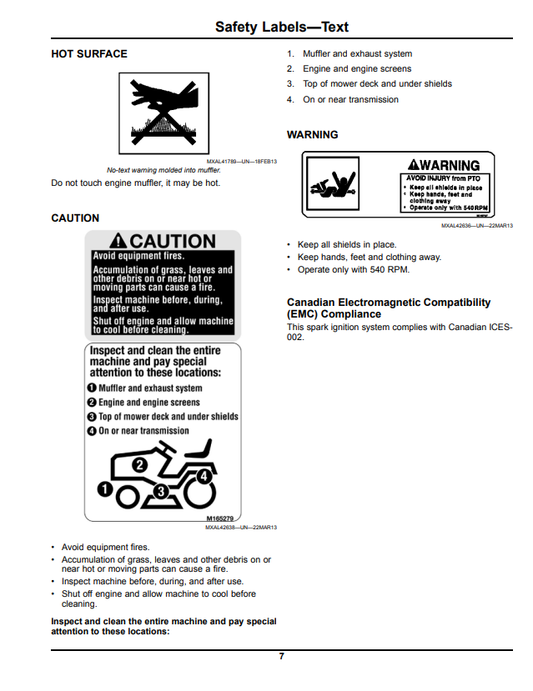 JOHN DEERE X750, X754, AND X758, X700 RIDING LAWN TRACTOR OPERATOR MANUAL OMM170830