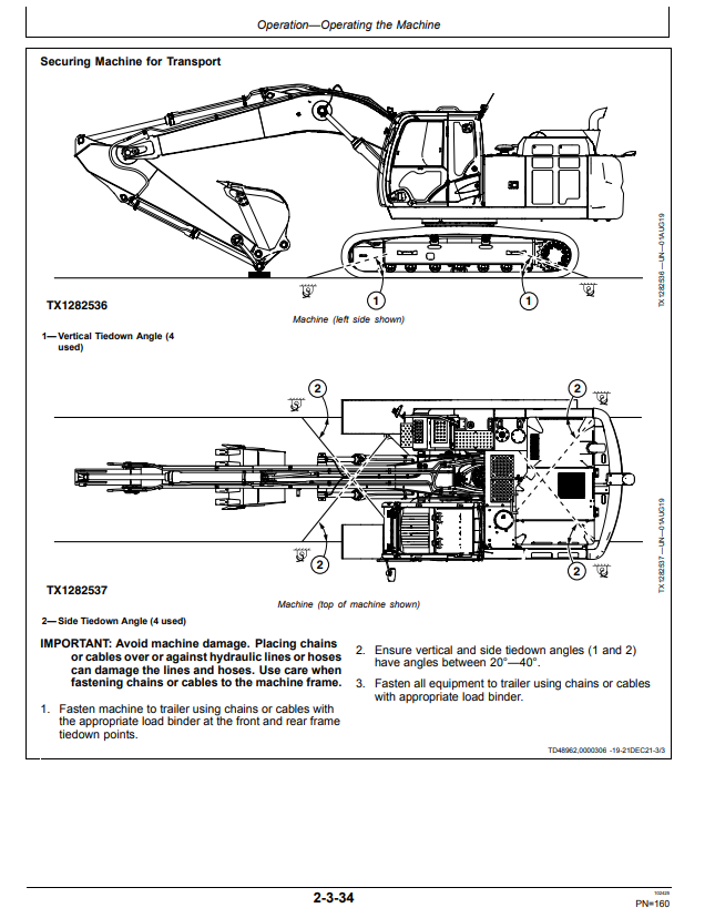 JOHN DEERE 350 P EXCAVATOR OPERATOR MANUAL OMT453664X019