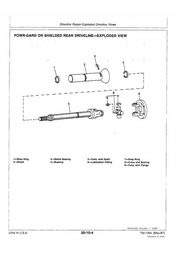 JOHN DEERE 3, 6, 8 & 9 ROTARY CUTTER TECHNICAL MANUAL TM1394