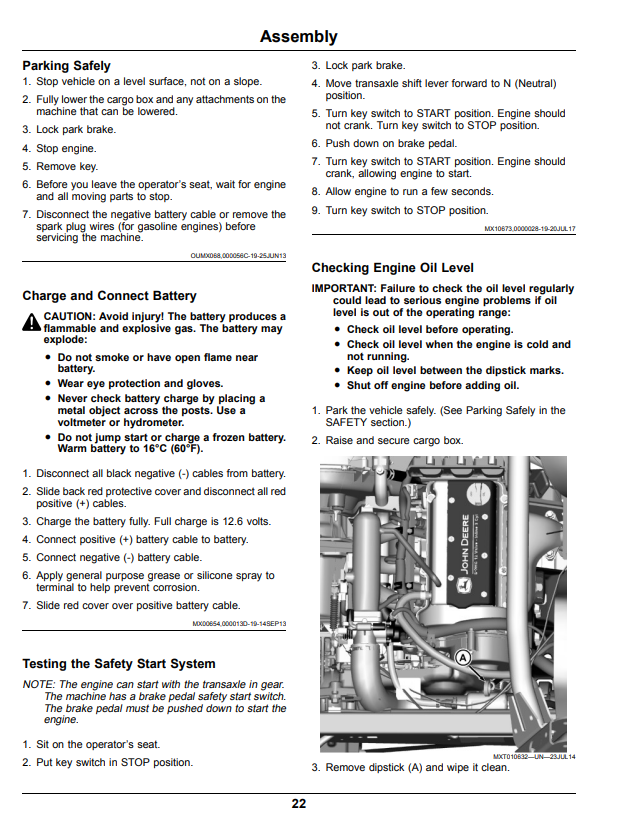 JOHN DEERE XUV825E, XUV825M GATOR™ UTILITY VEHICLE OPERATOR MANUAL OMUC16961