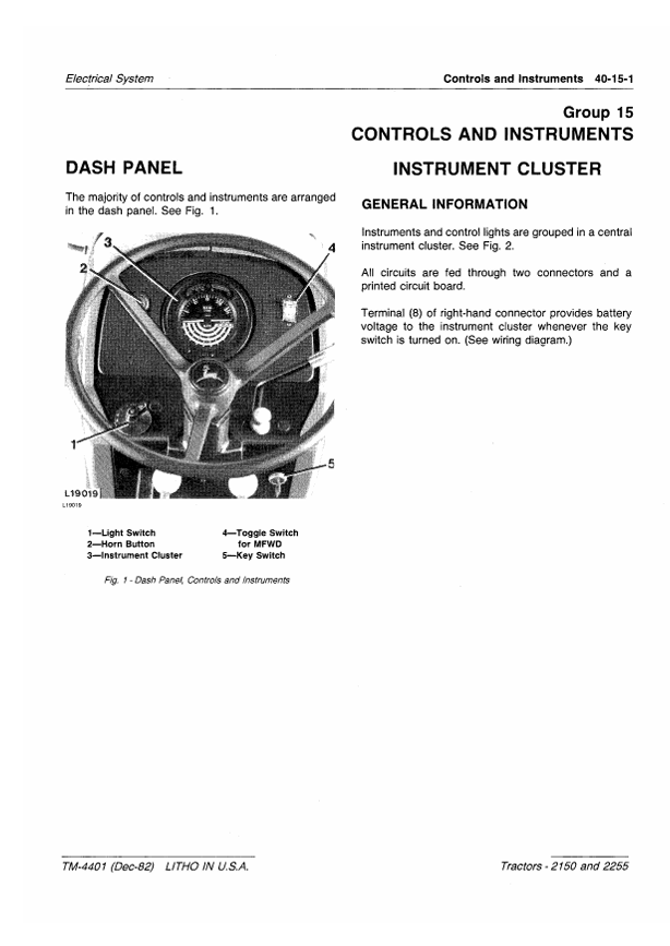 JOHN DEERE 2150 AND 2255 TRACTOR TECHNICAL MANUAL TM4401