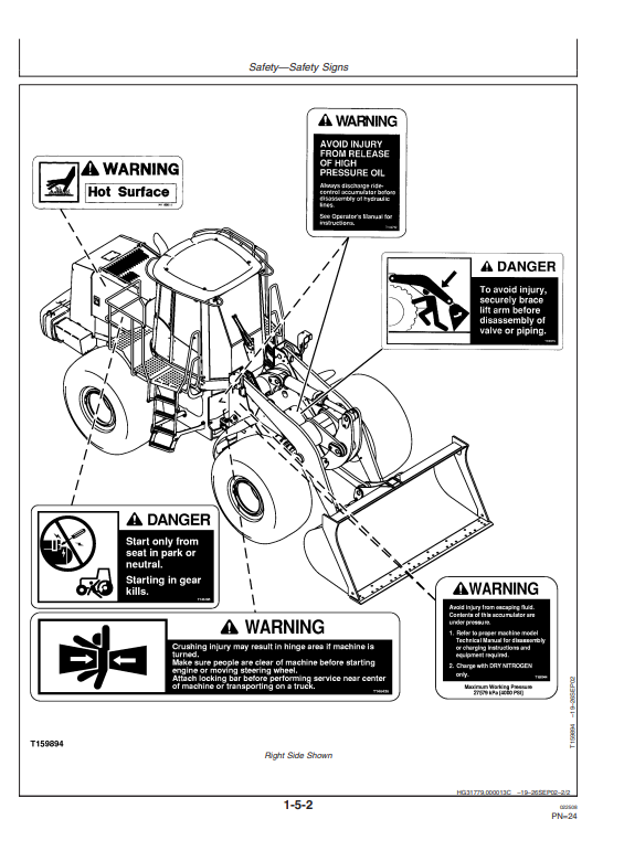 JOHN DEERE 724J LOADER OPERATOR MANUAL OMT182027