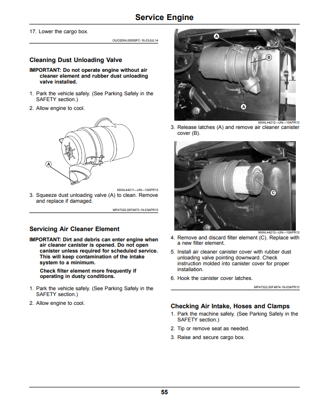JOHN DEERE XUV825E, XUV825M GATOR™ UTILITY VEHICLE OPERATOR MANUAL OMUC14272