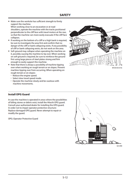 HITACHI ZAXIS 130-5G, 160LC-5G, 180LC-5G, 210-5G, 210LC-5G, 250LC-5G, 290LC-5G, 350LC-5G HYDRAULIC EXCAVATOR OPERATOR MANUAL ENMDCDLA34