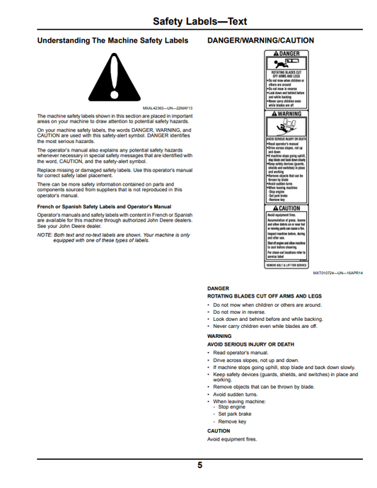 JOHN DEERE Z235 AND Z255, Z200 SERIES EZTRAK™ OPERATOR MANUAL OMM172177