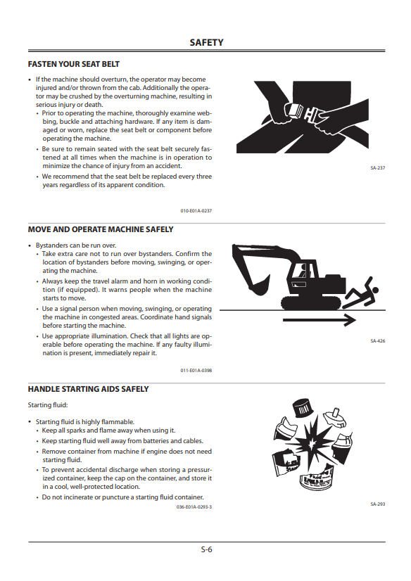 HITACHI ZAXIS 850-3, 850LC-3, 870H-3, 870LCH-3 HYDRAULIC EXCAVATOR OPERATOR MANUAL EM1JB12