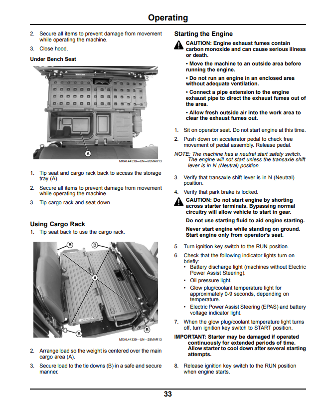 JOHN DEERE XUV 855D S4 GATOR™ UTILITY VEHICLE OPERATOR MANUAL OMM175989