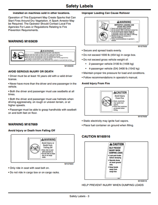 JOHN DEERE GATOR™ UTILITY VEHICLE XUV 825I OPERATOR MANUAL OMM168319