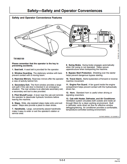 JOHN DEERE 120D EXCAVATOR OPERATOR MANUAL OMT237811