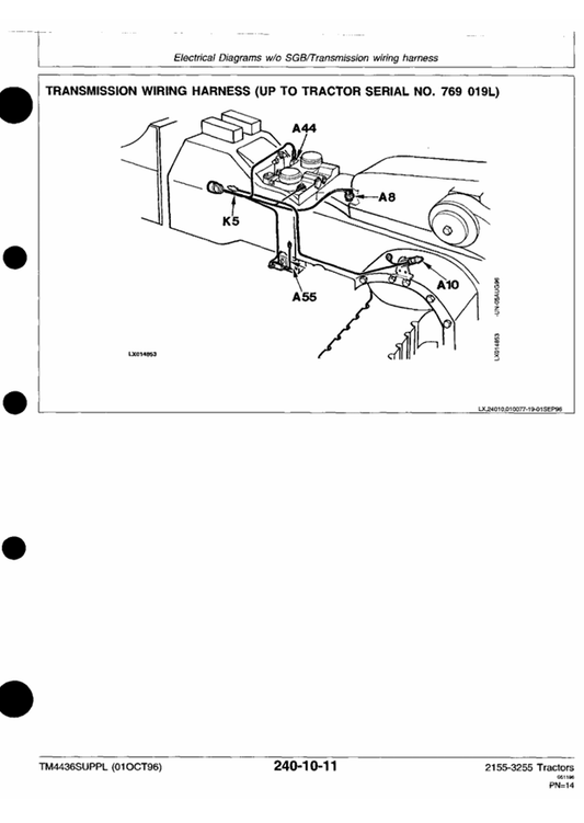 JOHN DEERE 2155, 3255 TRACTOR TECHNICAL MANUAL TM4436SUPPL