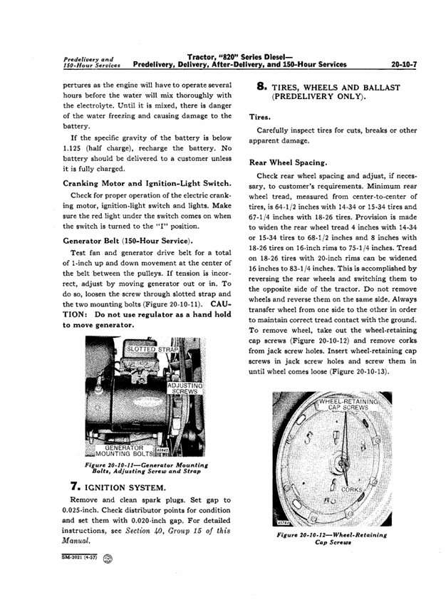 JOHN DEERE 820 SERIES DIESEL TRACTOR SERVICE MANUAL SM2021