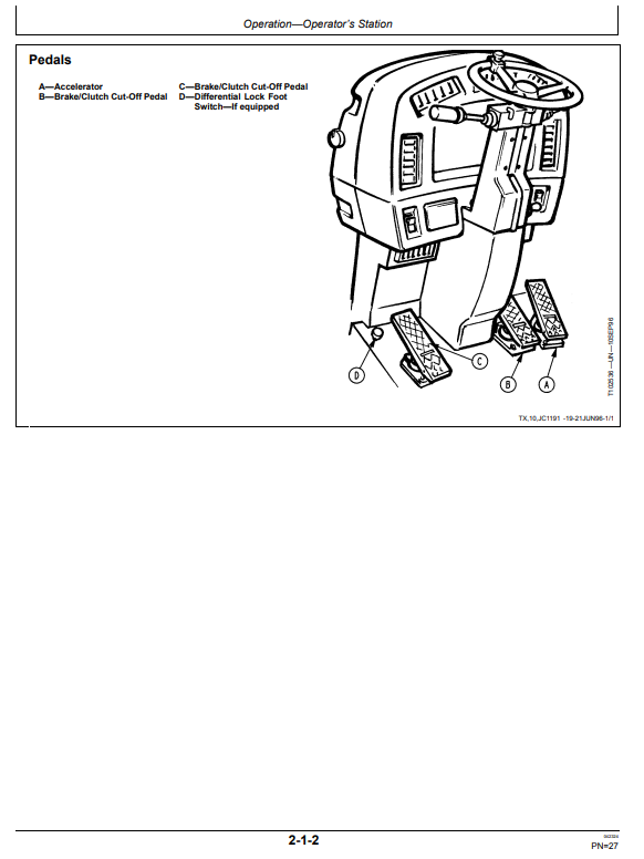 JOHN DEERE 544H 4WD LOADER AND TC54H TOOL CARRIER OPERATOR MANUAL OMT195359