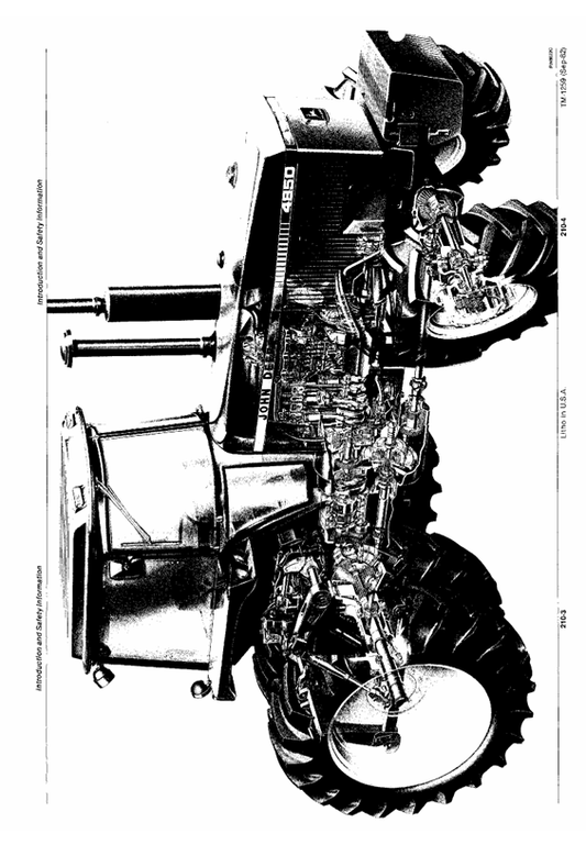 JOHN DEERE 4050, 4250, 4450, 4650, 4850 TRACTOR TECHNICAL MANUAL TM1259