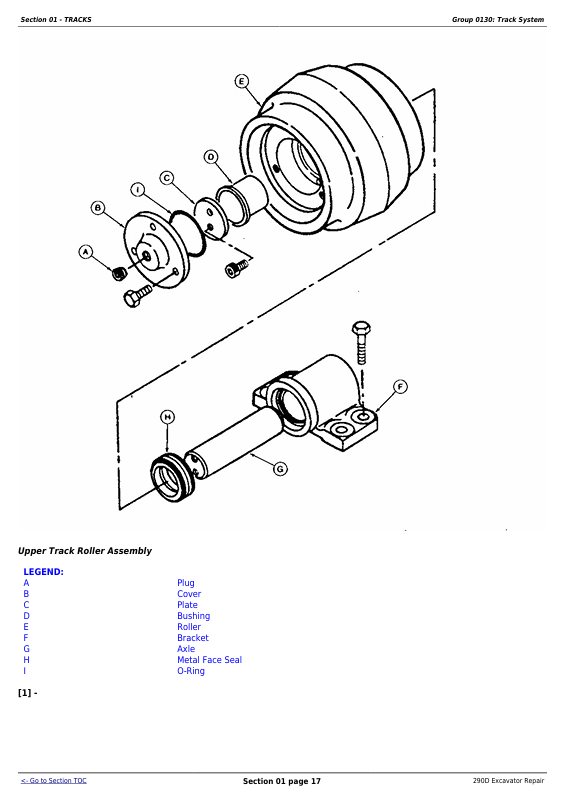 JOHN DEERE 290D EXCAVATOR REPAIR TECHNICAL MANUAL TM1443