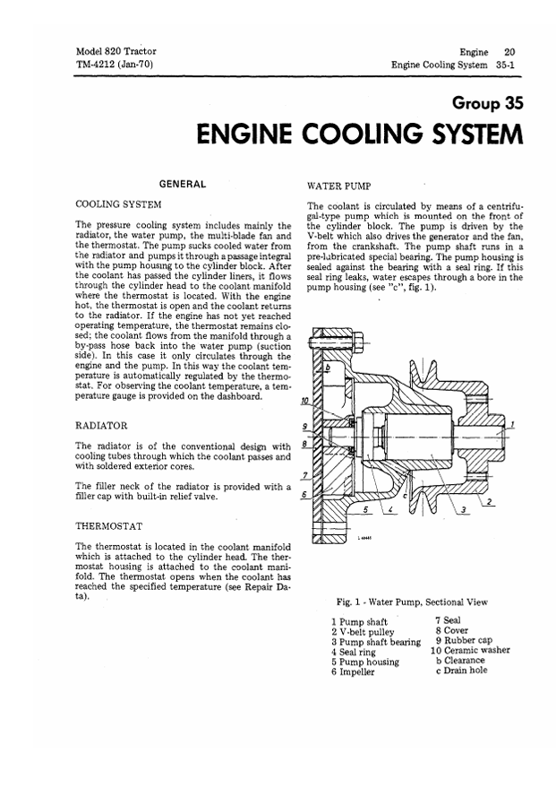 JOHN DEERE 820 TRACTOR TECHNICAL MANUAL TM4212