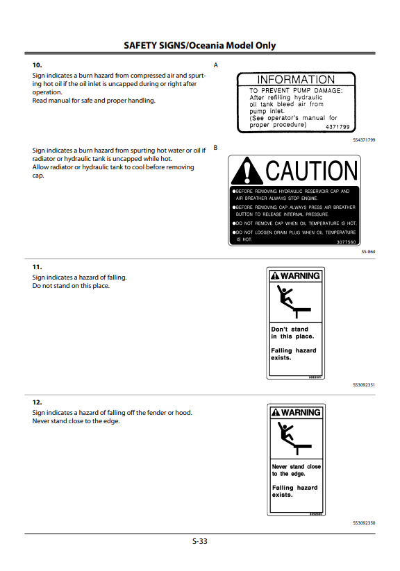 HITACHI ZAXIS 140W-3, 170W-3, 190W-3, 210W-3 WHEELED EXCAVATOR OPERATOR MANUAL EMCGB12