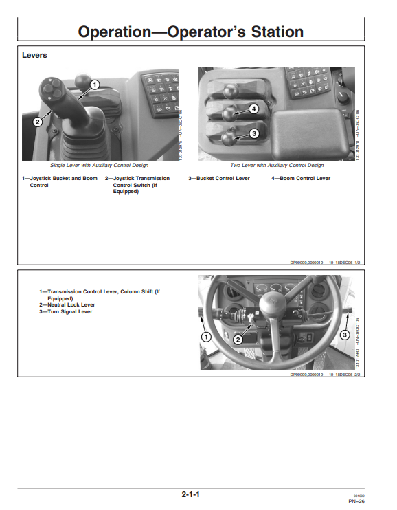 JOHN DEERE 624J LOADER OPERATOR MANUAL OMT229875