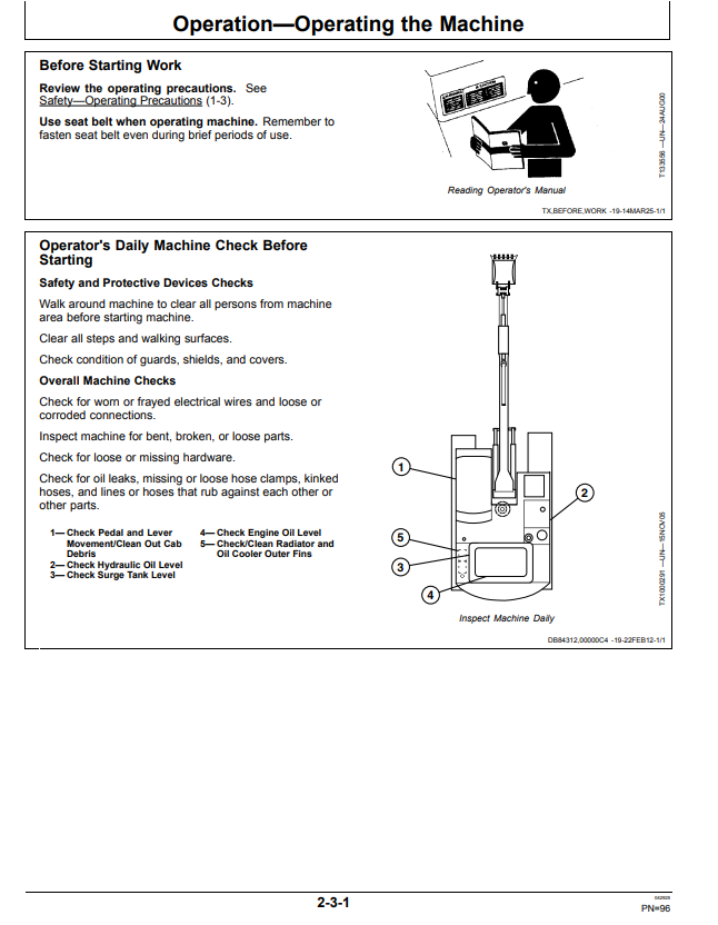 JOHN DEERE 350GLC EXCAVATOR OPERATOR MANUAL OMT310327