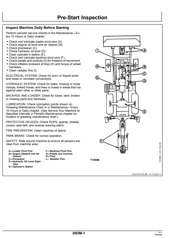 JOHN DEERE 310SG, 315SG BACKHOE LOADER OPERATOR MANUAL OMT166699