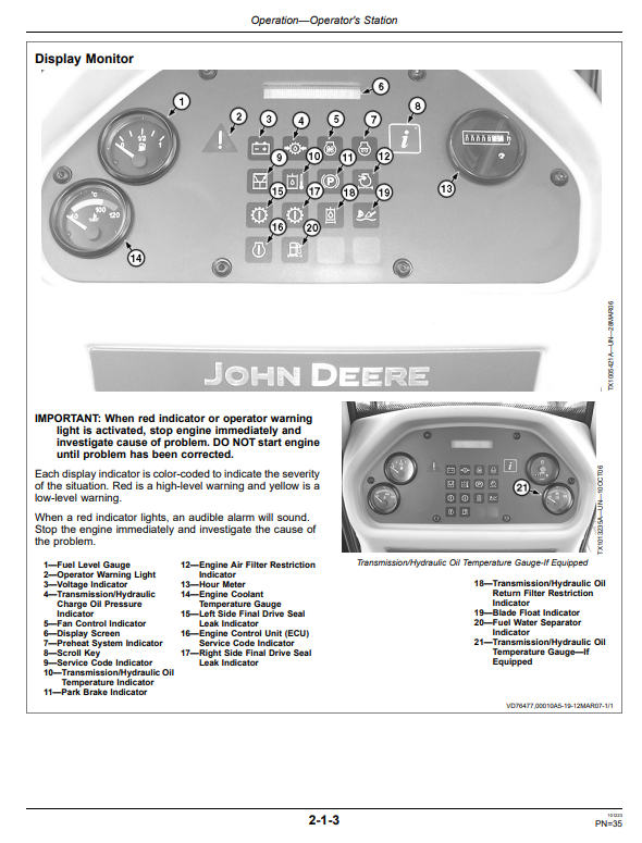 JOHN DEERE 950J CRAWLER DOZER OPERATOR MANUAL OMT218824