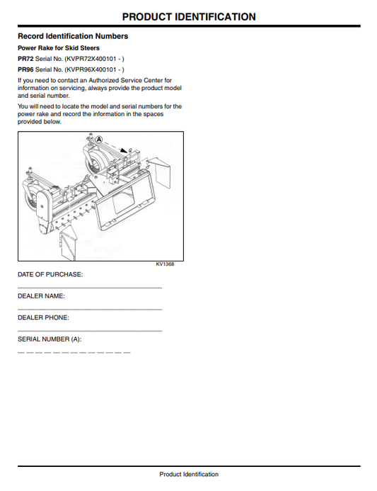 JOHN DEERE ROTARY TILLER RT55, RT73 OPERATOR MANUAL OMKV18675